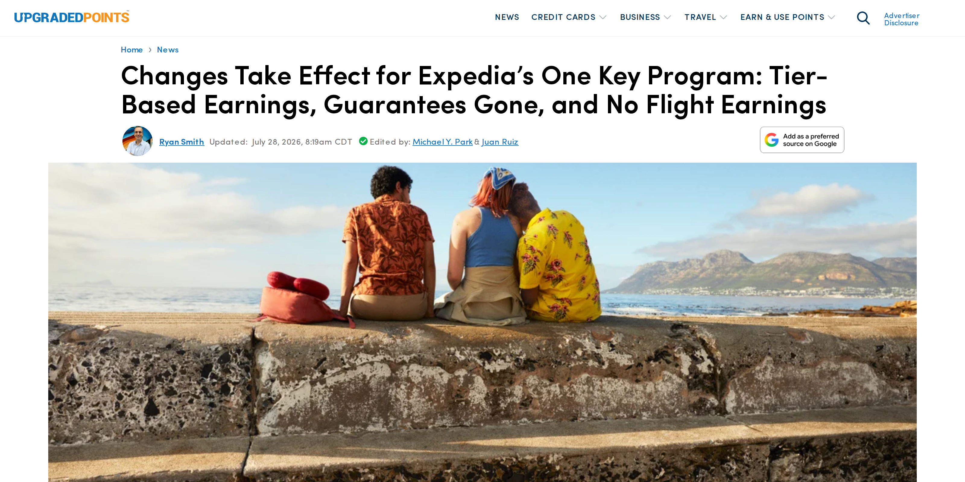 Changes Take Effect for Expedia's One Key Program