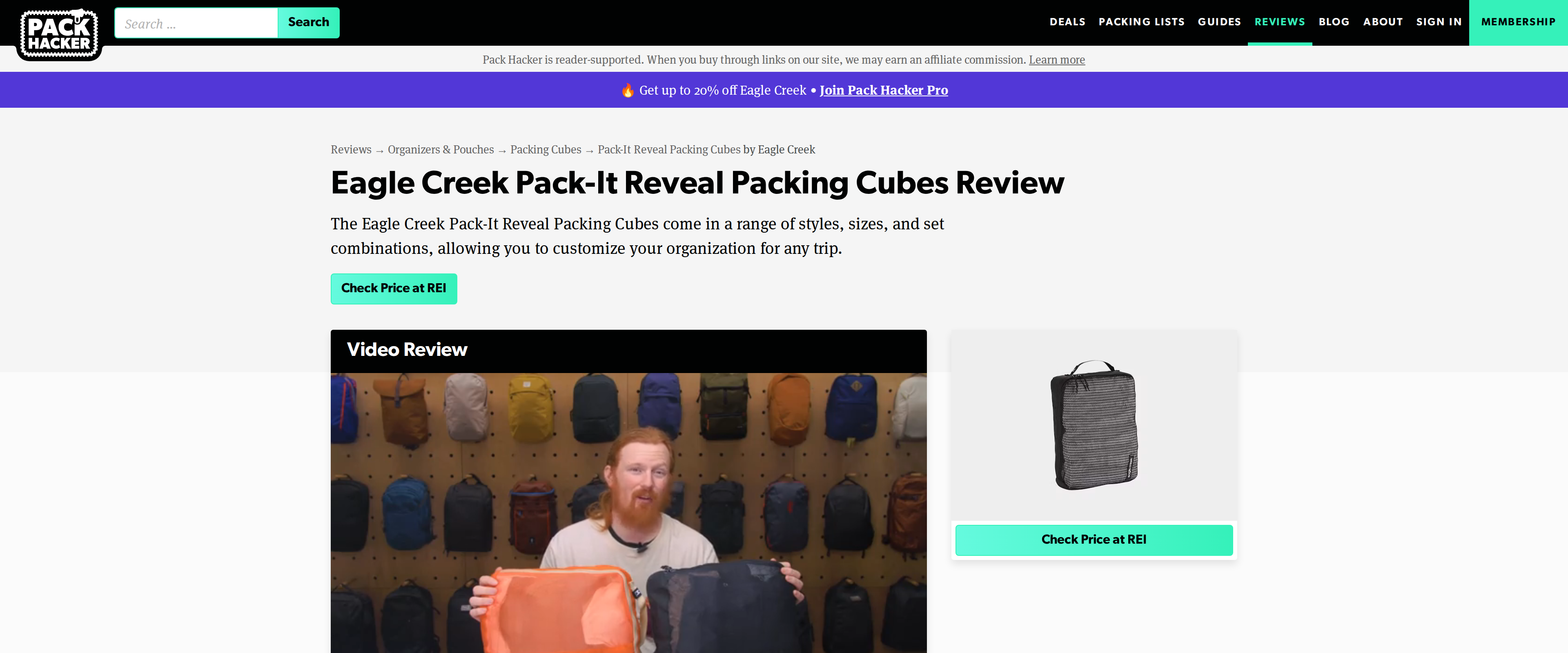 Pack Hacker's independent review of the Pack-It Reveal cubes, which tested stitching durability and compression over months of travel